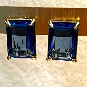 Heidi Daus OMEGA 🆕 Crystal Blue Deco earrings